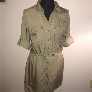 EUC Michael Kors MK MEDIUM army green pocket dress
